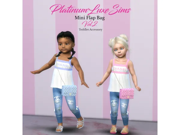 Alpha Chanel Mini Flap Bag Vol2 Toddler Accessory by PlatinumLuxeSims - The Sims 4 Custom Content