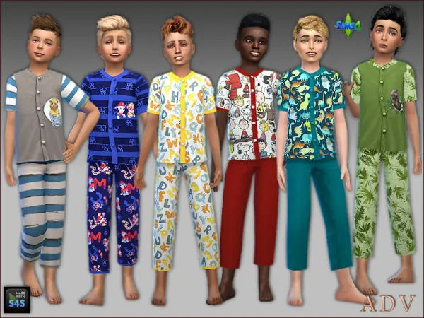Maxis Match PAJAMAS FOR BOYS - The Sims 4 Custom Content