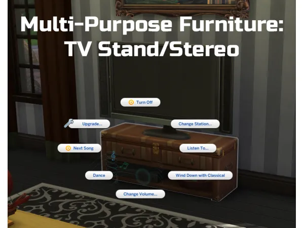Maxis Match Multi Purpose Furniture TV StandStereo by Ilex - The Sims 4 Custom Content