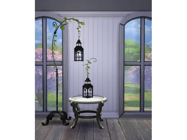 Alpha Leafy Lamp Set - The Sims 4 Custom Content