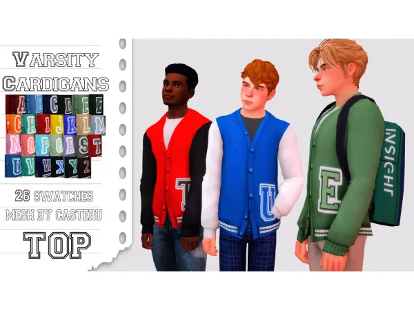 Maxis Match Varsity Cardigans - The Sims 4 Custom Content