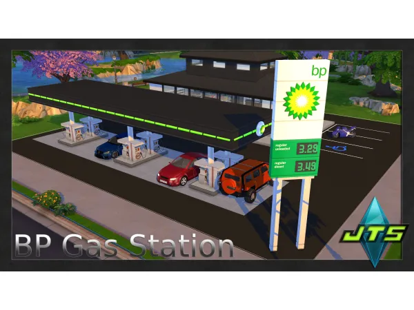 Maxis Match BP Gas Station by jctekksimsgmailcom - The Sims 4 Custom Content