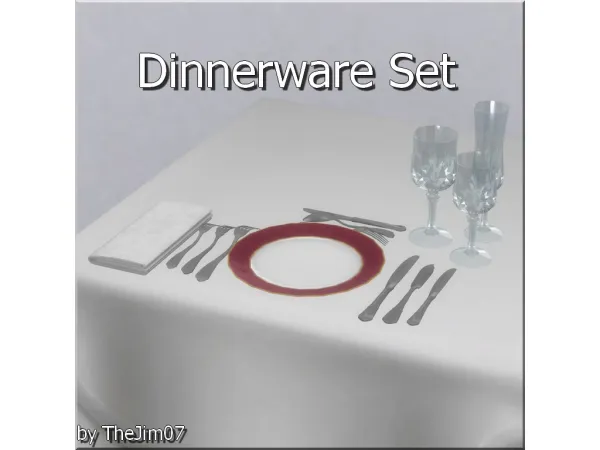 Maxis Match Dinnerware Set by TheJim07 - The Sims 4 Custom Content