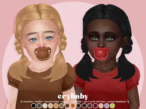 Maxis Match crybaby ada hair (isjao) toddler f - The Sims 4 Custom Content