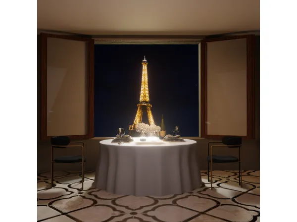 Alpha Paris Romantic Dinner FREE Blender Scene by SALVAJE SIMMER - The Sims 4 Custom Content