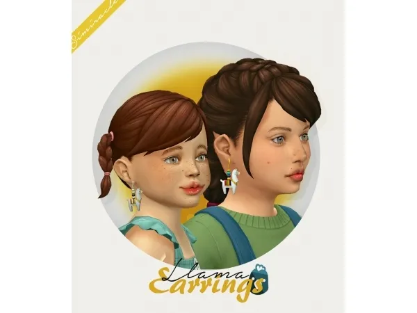 Maxis Match Llama Earrings - The Sims 4 Custom Content