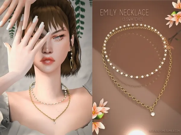 Alpha Emily Necklace BRsims - The Sims 4 Custom Content