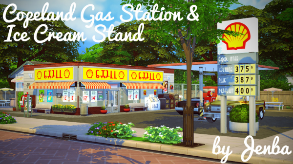 Maxis Match Copeland Gas Station Ice Cream Stan by simsfinds - The Sims 4 Custom Content