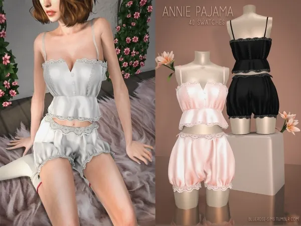 Alpha Annie Pajama BRsims - The Sims 4 Custom Content