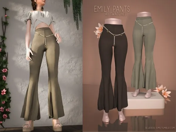 Alpha Emily Bell Pants BRsims - The Sims 4 Custom Content