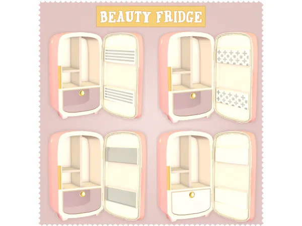 Mix Beauty Fridge by Hydrangea - The Sims 4 Custom Content