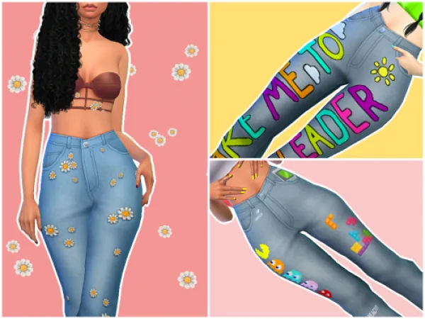 Maxis Match SUNSHINE JEANS - The Sims 4 Custom Content