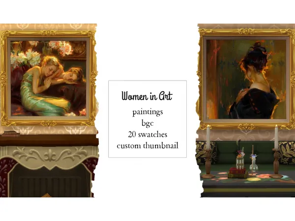 Alpha Women in Art Simmer by NekoChan - The Sims 4 Custom Content