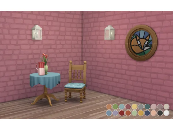 Maxis Match Cottage Living Sunlit Stone Wall Recolors - The Sims 4 Custom Content