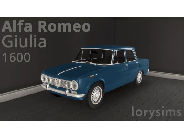 Mix 1962 Alfa Romeo Giulia 1600 by LorySims - The Sims 4 Custom Content