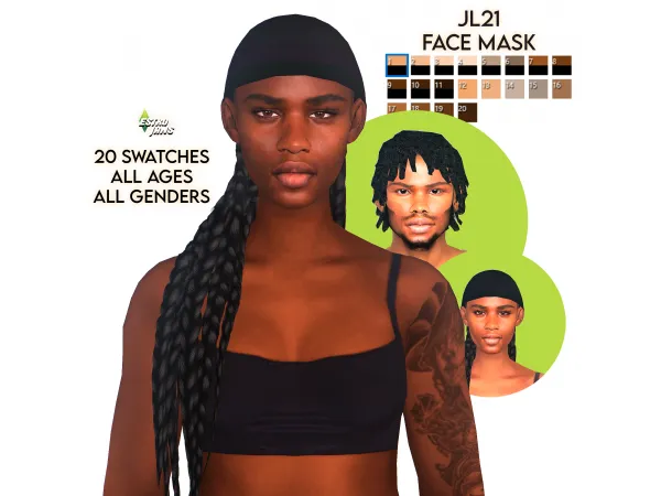 Alpha July '21 Face Mask Public on Aug 19th 1AM EST by Estrojans - The Sims 4 Custom Content
