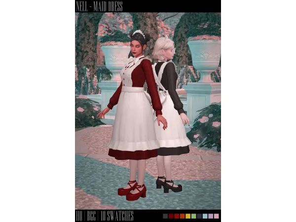 Maxis Match Maid Dress - The Sims 4 Custom Content