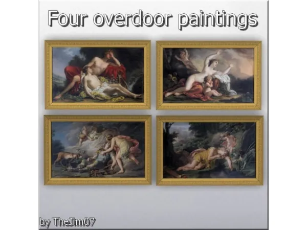 Mix Four Overdoor Paintings - The Sims 4 Custom Content