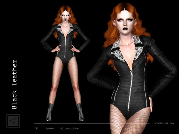 BLACK LEATHER - The Sims 3 Custom Content