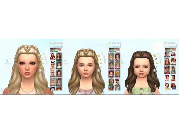 Maxis Match Creative Braids UPDATE by Kiara Zurk - The Sims 4 Custom Content