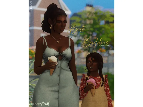 Mix Best Buddies Pose Pack by aquariustrait - The Sims 4 Custom Content