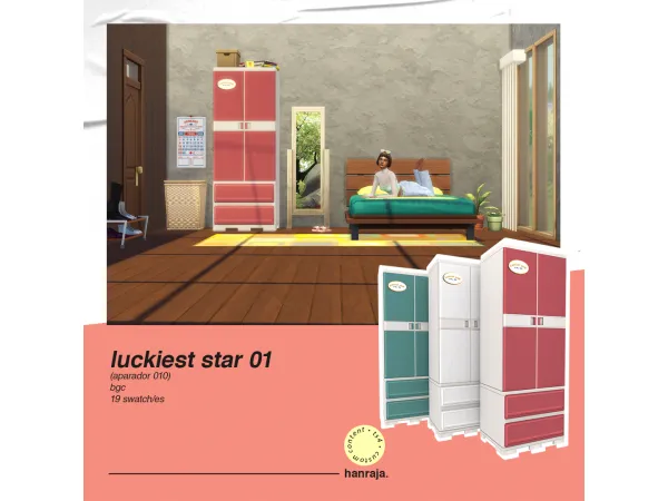 Maxis Match LUCKIEST STAR CLOSET 01 by hanraja - The Sims 4 Custom Content
