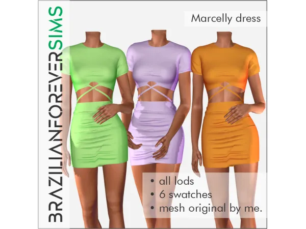 Alpha MARCELLY DRESS - The Sims 4 Custom Content