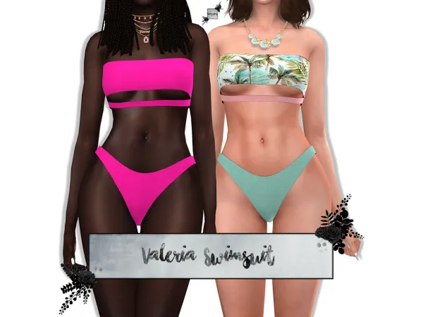 Alpha Valeria Swimsuit - The Sims 4 Custom Content
