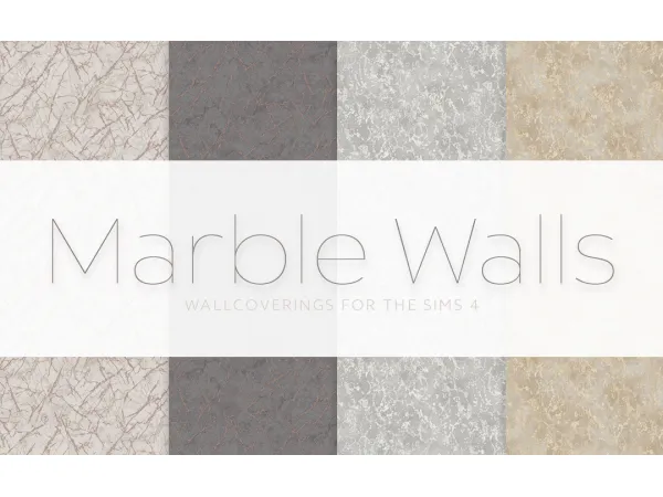 Mix Marble Walls by simsfinds - The Sims 4 Custom Content