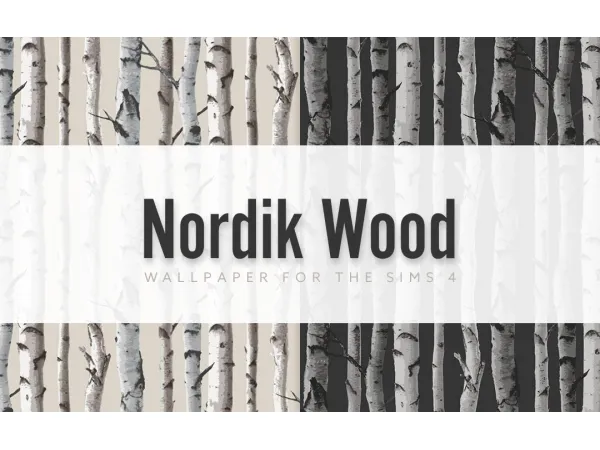 Mix Nordik Wood Mural Wallpaper by simsfinds - The Sims 4 Custom Content