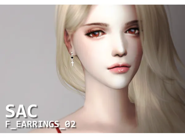 Mix SAC F Earrings 02 by simsfinds - The Sims 4 Custom Content