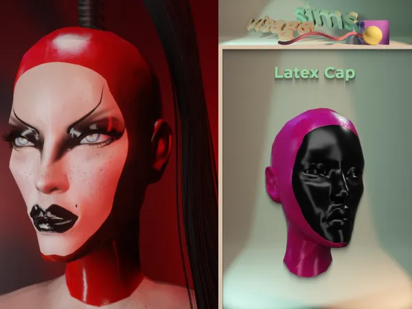 Alpha latex cap - The Sims 4 Custom Content
