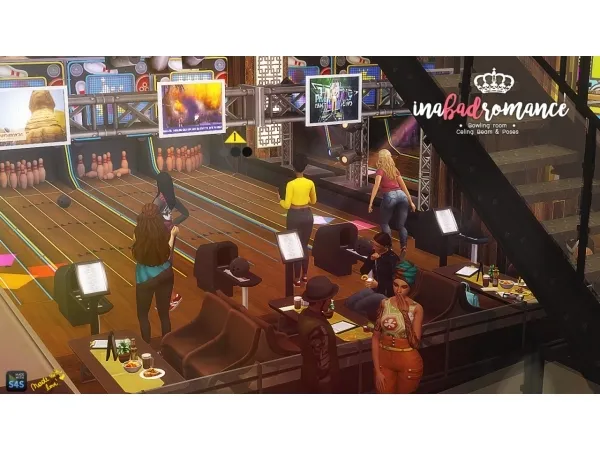 Maxis Match Bowling Alley mini set - The Sims 4 Custom Content