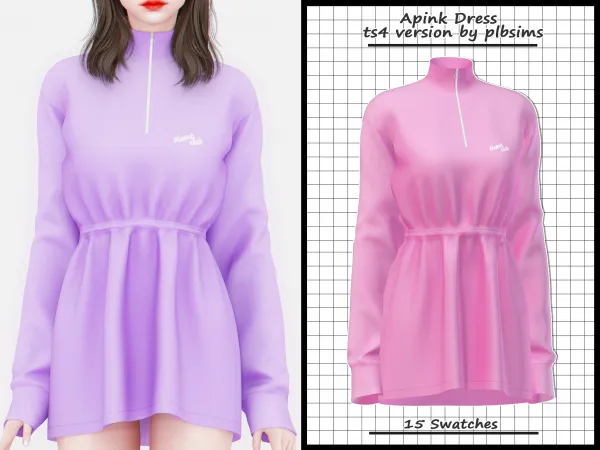 Alpha Apink Dress 10k Followers GIFT - The Sims 4 Custom Content