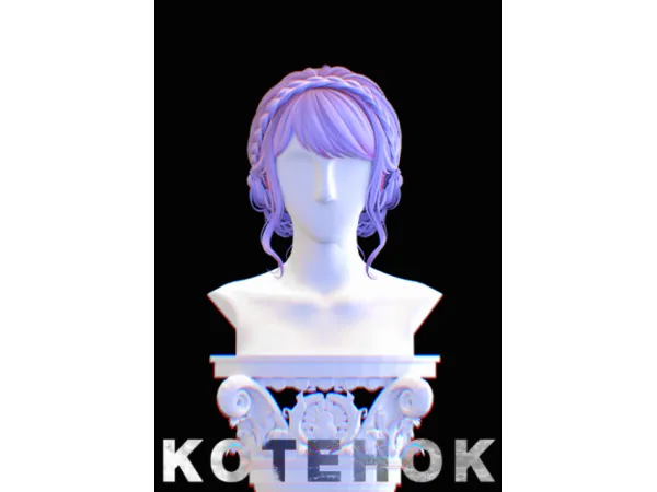 Alpha Nikki Hair 25 by kotehoksims Updated - The Sims 4 Custom Content