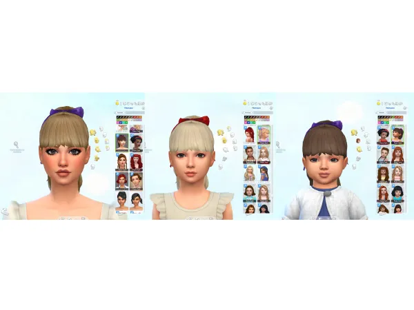 Maxis Match High Ponytail with Bangs UPDATE by Kiara Zurk - The Sims 4 Custom Content