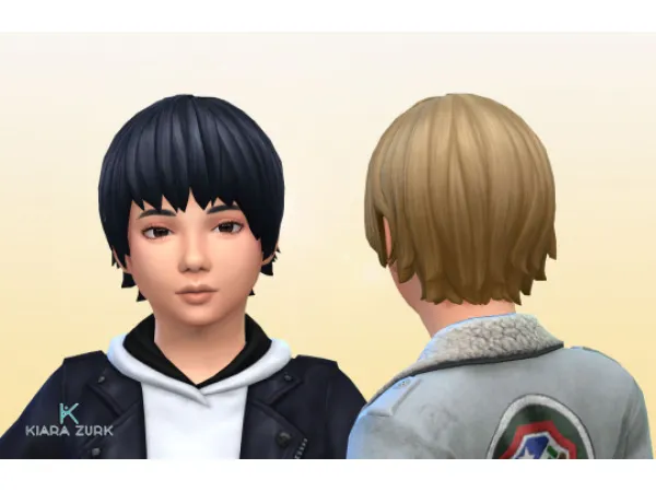 Maxis Match Kiku Honda Hairstyle for Boys - The Sims 4 Custom Content