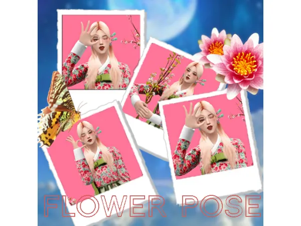 Mix (chal) flower pose - The Sims 4 Custom Content