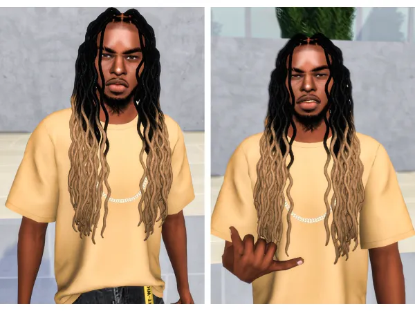 Alpha Khalid Dreads - The Sims 4 Custom Content