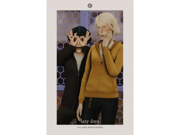 Maxis Match lazy days hoodie recolours by sforzinda - The Sims 4 Custom Content