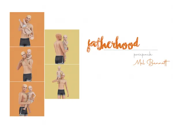 Mix Fatherhood Posepack - The Sims 4 Custom Content