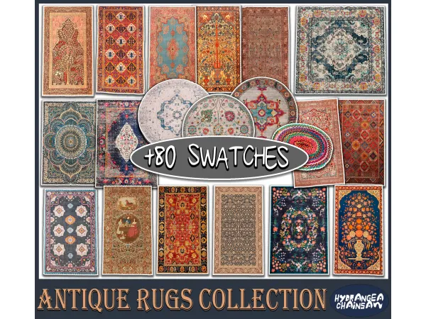 Mix Antique Rugs by Hydrangea - The Sims 4 Custom Content