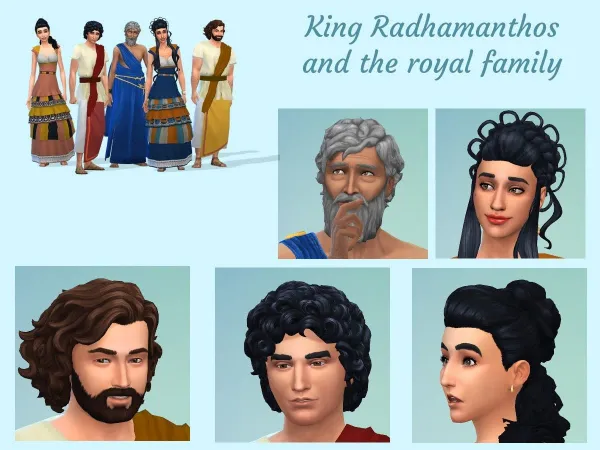 Maxis Match King Radhamanthos and the royal family - The Sims 4 Custom Content