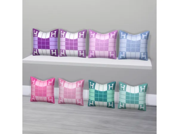 Mix Hermès Avalon III Pillow 2 by PlatinumLuxeSims - The Sims 4 Custom Content