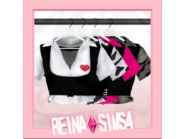Alpha REINA_TS4_F_TOPS_01 by Reina Sims4 - The Sims 4 Custom Content