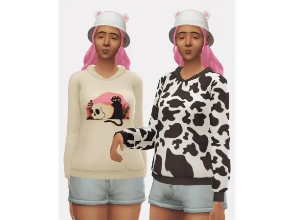 Maxis Match hoodee by kouzeesim - The Sims 4 Custom Content
