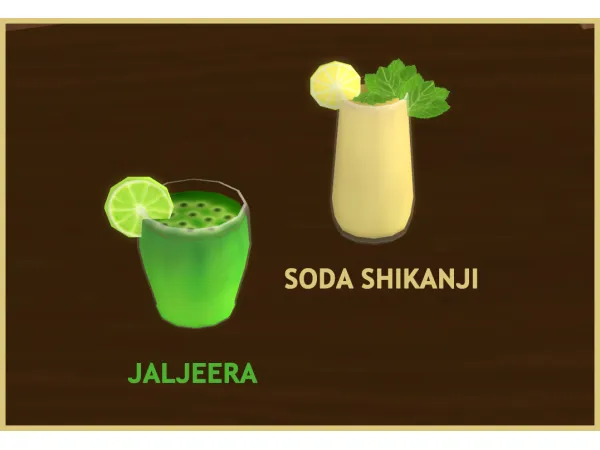 Maxis Match INDIAN BEVERAGES SODA SHIKANJI AND JALZEERA by icemunmun - The Sims 4 Custom Content