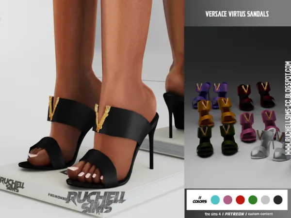 Alpha VERSACE VIRTUS SANDALS - The Sims 4 Custom Content