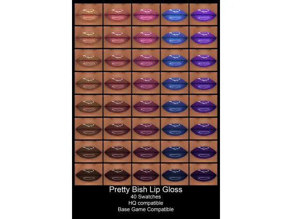 Alpha Pretty Bish Lip Gloss by simsfinds - The Sims 4 Custom Content