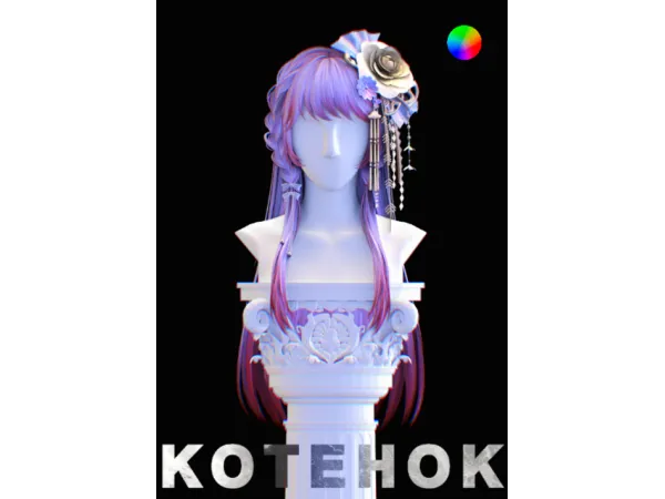 Alpha Nikki Hair 22 by kotehoksims Updated - The Sims 4 Custom Content